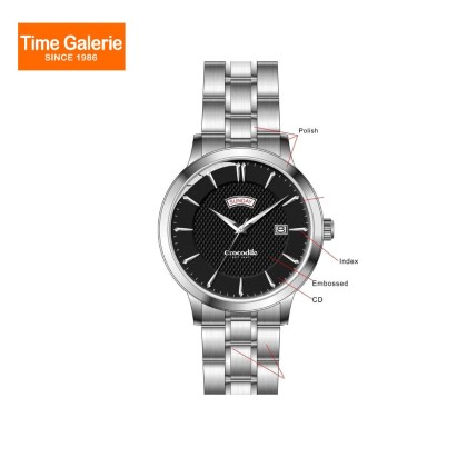 Crocodile CRDW5672.328 Silver Stainless Steel Strap Black Dial Women Watch Crocodile CRDW5672.328 Silver Stainless Steel Strap Black Dial Women Watch